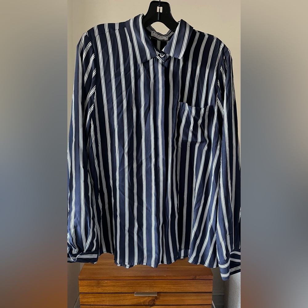 Frame // Nave Stripe Silk Blouse